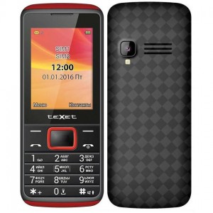 Мобильный телефон teXet TM-214 Черный, 0.032Гб, 2 SIM