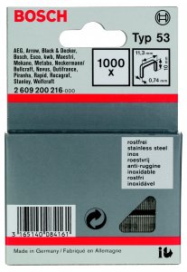 Скобы для степлера Bosch 2609200216 10 мм, тип 53, 1000 шт.