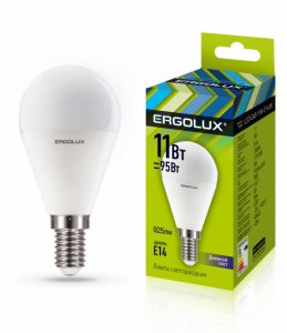 Лампочка Ergolux LED-G45-11W-E14-6K