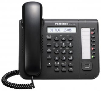 Системный цифровой телефон Panasonic KX-DT521RUB чёрный (KX-DT521RU-B)