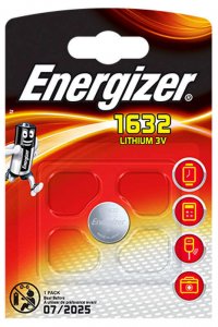 Батарейка Energizer CR1632 3V Lithium 1шт,