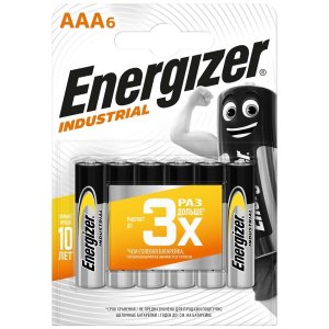 Батарейки Energizer Industrial AAA-LR03, 6 шт.