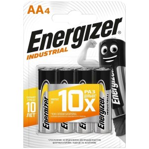 Батарейки Energizer Industrial AA-LR6, 4 шт. (E301424300)