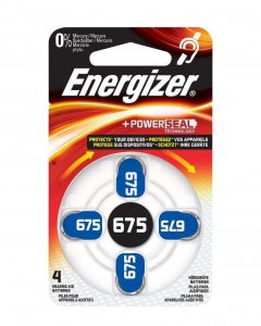 Батарейки для слухового аппарата Energizer Zinc Air 675 DP-4, 4 шт