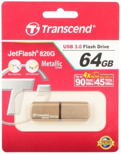 Флеш-диск Transcend JetFlash 820 64Gb (золотистый) (TS64GJF820G)