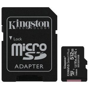 Карта памяти Kingston microSDXC Canvas Select Plus 512GB SDCS2/512GB + adapter