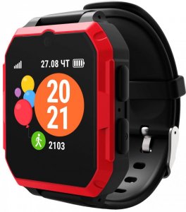 Детские умные часы GEOZON Ultra 4G (черно-красный)