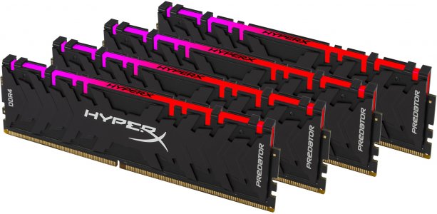Оперативная память Kingston DDR4 64GB HyperX Predator RGB HX432C16PB3AK4/64 (черный)