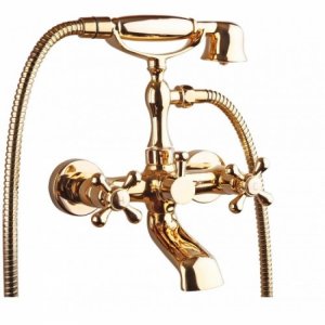 Смеситель для ванны с душем Kaiser Carlson Style 44222-3/44223-3 GOLD Золото