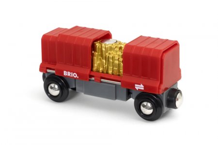 Игровой набор 1Toy Brio "Грузовой вагончик с золотом", 2 детали (33938)
