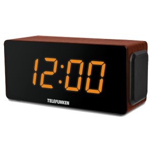 Радиоприемник с часами Telefunken TF-1566U коричневый (TF-1566U(КОРИЧНЕВОЕ С ОРАНЖ))