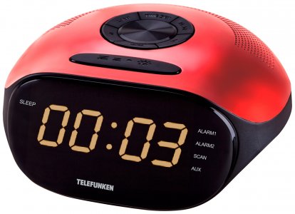 Радио-часы Telefunken TF-1574 Red/Amber