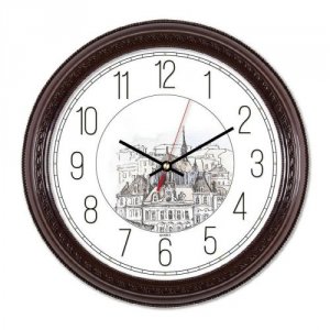 Настенные часы Бюрократ WallC-R63P D29см коричневый (WALLC-R63P29/BROWN)