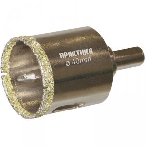 Коронка алмазная Практика Ф40х70мм трехгранный Профи (917-651)