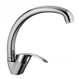 Смеситель Decoroom DR68021 одноручный для кухни с высоким повортным изливом (хром)