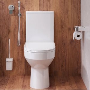 Комплект унитаза компакт Am.Pm Spirit CK70DC с бачком с сиденьем Микролифт и аксессуарами для ванной комнаты