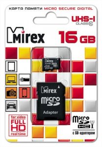 Карта памяти Mirex MicroSD Class 10 UHS-I