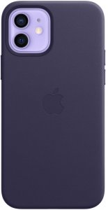 Клип-кейс Apple Leather Case with MagSafe для iPhone 12/12 Pro (темно-фиолетовый) (MJYR3ZE/A)