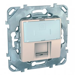 Розетка Schneider Electric UNICA RJ45 бежевый (MGU5.421.25ZD)