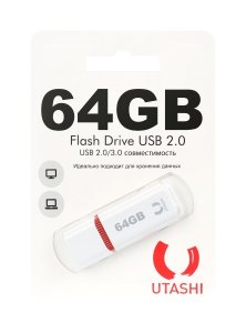 USB-флешка UTASHI Flash Drive 64GB Haya White (UT64GBHYW)