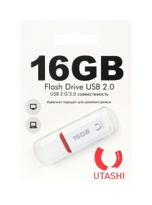 USB-флешка UTASHI Flash Drive 16GB Haya White (UT16GBHYW)
