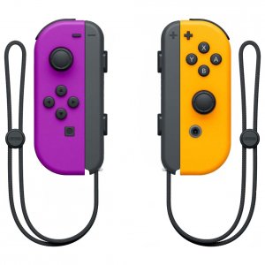 Набор контроллеров Nintendo Joy-Con, 2 шт неоновый фиолетовый/оранжевый (HAC-A-JAPAA)