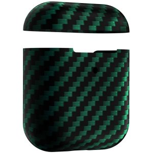 Чехол для AirPods Lyambda ANNET MANCINI Сarbon Series Green Matte