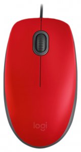Мышь проводная Logitech M110 Silent USB красный (910-005489)