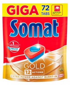 Моющее средство для посудомоечной машины Somat Gold, 72 таблетки