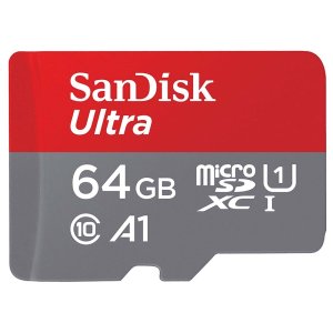 Карта памяти MicroSD SanDisk 64GB Ultra A1 (SDSQUAR-064G-GN6MN)