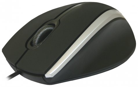 Мышь проводная Defender MM-340 USB чёрный/серый (52340)