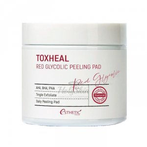 Пилинг-подушечки косметические с гликолевой кислотой ESTHETIC HOUSE Toxheal Red Glyucolic Peeling Pad