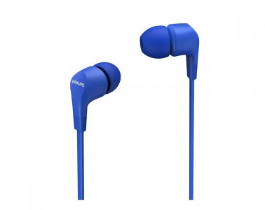 Наушники внутриканальные Philips Проводная гарнитура Philips TAE1105BL, синяя (с кнопкой ответа) (TAE1105BL/00)
