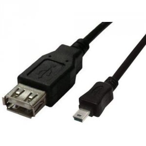 Кабель USB Buro OTG_MINI USB A(f) mini USB B (m) 0.2м черный