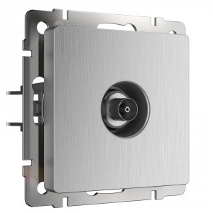 Розетка Werkel 4690389159909 Серебряный рифленый
