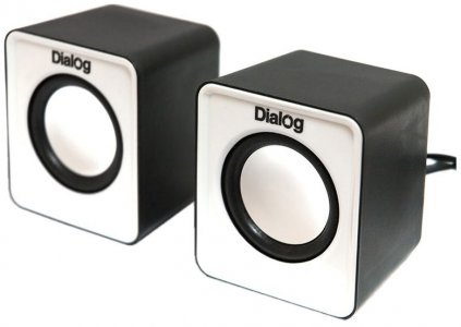 Компьютерная акустика Dialog Colibri AC-02UP черно-белый (AC-02UP black-white)