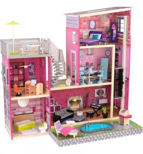 Кукольный домик Kidkraft Дом мечты Барби "Глянец" с мебелью и бассейном (5470543)