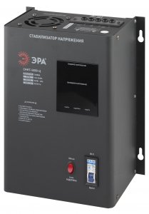 Стабилизатор напряжения ЭРА СННТ-5000-Ц (черный) (Б0020170)