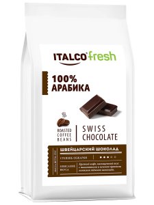 Кофе Italco Кофе в зернах Fresh Swiss chocolate 375 г (4650097782929)