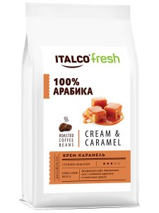 Кофе Italco Десертный кофе в зернах Fresh Cream & Caramel 375 г (4650097782936)