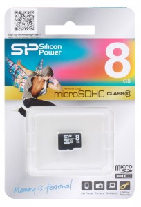 Карта памяти micro SDHC Silicon Power 8GB Class10 (SP008GBSTH010V10)