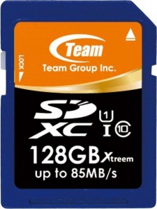 Карта памяти SDXC Team 128GB class 10 xTreem TSDXC128GU8501