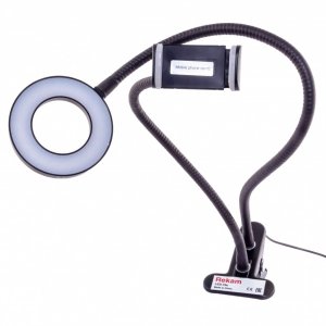 Лампа светодиодная с держателем для смартфона Rekam LED-10s (черный) (2302000019)