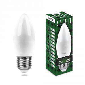 Лампа светодиодная Saffit 7W 230V E27 4000K, SBC3707 (55033)