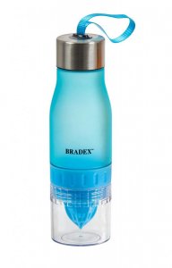 Бутылка-соковыжималка BRADEX SF 0521 с соковыжималкой, 0,6 л, голубая