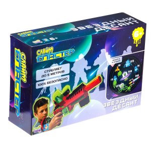 Игрушечное оружие 1Toy 1toy Слайм Бластер T15831 "Звёздный десант" (в компл. бластер, мишень, слизь)