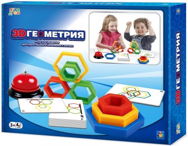 Настольная игра 1Toy 3D Геометрия настольная игра Игродром 1 Toy Т16697