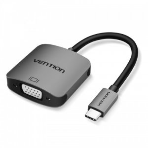 Адаптер-переходник Vention USB-C/VGA 15F Gray (CGMHA)