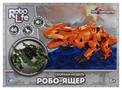Сборная модель 1Toy "RLife: Робо-ящер", зеленый, 46 деталей (Т19100)