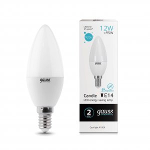 Светодиодная лампа Gauss Elementary "Свеча" 12W 920lm 4100K Е14 (33122)